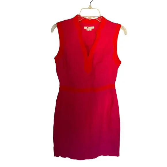 Boden | Dresses | Boden Sleeveless Linen Dress Womens Size 6 Pink Orange  Trim Pockets Sundress | Poshmark
